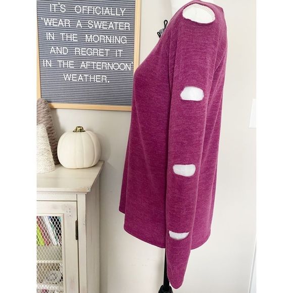 Adorable Goldspark brand Raspberry Crewneck Sweater😁 - Picture 2 of 7